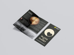 Flyer „Pluto for Planet“, Planetarium Hamburg thumb